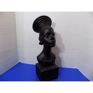 NEW Black African Queen Statue Figurine Bust